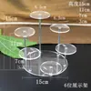 Soporte de exhibición de escalera acrílico transparente desmontable para cosméticos, aceites esenciales, lápiz labial y exhibición de modelos de bolsos
