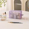 Bolsa de Cosméticos de Corazón Nuevo de Lian Malla Portátil Almacenamiento de Cosméticos Estilo Ins Bolsa de Almacenamiento de Artículos de Tocador de Viaje Venta al por Mayor
