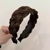 Peruca e Faixa de Cabelo Integradas Venda Quente Transfronteiriça Grampo de Cabelo Trançado Cobertura Alta do Crânio Cabelo Branco Faixa de Cabelo Trança Espinha de Peixe Acessórios de Cabelo Peruca