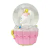 Bola de Cristal Personalizada Anime Urso Fofo Resina Pequenos Enfeites Presente Bola de Água Giratória Decoração de Mesa Estátua Enfeites