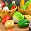 Modelo de verdura de simulación de plástico foto decoraciones de cocina adornos físicos educación temprana chile maíz fruta accesorios de juego