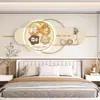 Pintura Decorativa Moderna Simples de Cabeceira Pintura de Luz Pintura de Luz Luxo Leve Fundo Creme Pintura de Parede Murais de Quarto