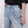 Cinturón Colgante de Mariposa sin Perforaciones Cinturón de Moda de Verano para Mujer Estilo Punk Simple Combinable Cinturón Decorativo para Jeans de Mujer