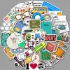 50 Piezas de Suministros Escolares Pegatinas de Graffiti Maleta Estuche para Equipaje Portátil Laptop Guitarra Pegatinas Impermeables Pegatinas