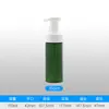 En stock, subenvase de limpiador facial de viaje de 150 ml, botella de espuma blanca de plástico PET, botella de espuma limpiadora a presión.