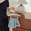 Pantalones Anchos con Parche de Hongo Lindos para Bebés y Niños Pequeños, Niña, Dos Colores Rosa y Azul, Holgados, Ligeros, Transpirables, Shorts Casuales