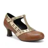 Zapatos de tacón alto bicolor para mujer, nuevos zapatos de moda para mujer, zapatos de talla grande para mujer con suelas de goma, hebilla y tacón grueso, zapatos de comercio exterior