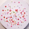 Flor Pequena de Primavera 6mm Decorações para Unhas Florais Resina 3D Pequenos Acessórios Materiais para Brincos DIY Acessórios de Unha Vestíveis