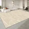 Tapete de Sofá de Luxo Antiderrapante na Cor Creme para Lateral de Janela na Sala de Estar, Tapete Lavável para Cabeceira no Quarto, Mesa de Centro