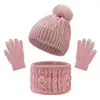 Venta Caliente Transfronteriza Nuevo Sombrero de Punto Trenzado con Pompón para Otoño Invierno Sombrero Cálido para Niños Fabricante de Sombreros de Punto Suministro Directo Venta al por Mayor en Stock