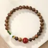 Pulsera Natural de Aquilarum Femenina Brunéi Madera de Aquilarum Wen Jugar Pulsera de Jaspe Año de Cumpleaños Rojo Sur Perla de Transferencia Pulsera Sur