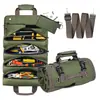 Bolsa de Almacenamiento de Herramientas de Hardware Transfronteriza, Tela Oxford Engrosada, Bolsa Enrollable Duradera para Reparación de Electricista, Bolsa de Almacenamiento para Suspensión de Coche
