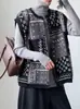 Juzhi Invierno Nuevo Chaleco de Punto Jacquard Retro Coreano Suelto Jersey Chaleco de Capa Alta Moda 7763