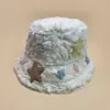 Sombrero de Pescador Cálido Engrosado Felpa para Mujer que Muestra la Cara Pequeño Otoño e Invierno A Prueba de Frío Protección para los Oídos Sombrero de Lana Tejido Lindo Sombrero de Cubo