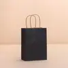 Bolsa de compras simples em papel kraft para café, chá de leite, take-away, embalagem de compras, sacola de presente, sacola de papel atacado