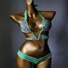 Bikini de cadena de diamantes nuevo 2020 traje de baño bikini de diamantes bikini popular popular en Amazon