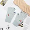 Guantes Cálidos Estilo Coreano para Invierno, Engrosados para Ciclismo, Separados por Dedos, a Prueba de Frío, Felpa de Cristal de Terciopelo para Pantalla Táctil, Lindos para Mujer Estilo Nuevo