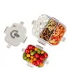 Set de Fiambrera Portátil con Compartimentos, Apto para Microondas, Adecuado para Oficinistas y Estudiantes, Caja Bento, Caja para Conservar Frutas