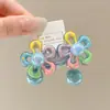 Estilo Coreano Desenho Animado Flor Princesa Elástico de Cabelo Anel de Cabelo Contas Coloridas Envoltório de Rabo de Cavalo Elástico Fofo Acessórios de Cabelo Infantil Elástico de Borracha