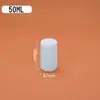 Frasco de reagente translúcido de boca larga de 50-2000 ml com escala e tampa interna frasco de amostra de boca larga frasco secundário para pó