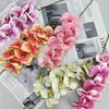 Nueva decoración del hogar de orquídea mariposa 3D9, adornos para sala de estar, decoraciones de flores artificiales, adecuado para bodas, hoteles y escenarios