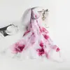 Bufanda Larga Versátil de Primavera y Otoño, Bufanda de Gasa de Moda Estilo Coreano, Delgada con Protección Solar, Toalla de Playa de Gasa para Mujer