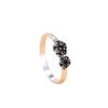 Anillo de plata de ley S925 estilo coreano para mujer, estilo tailandés, estilo retro, abierto, con flores, joyería para mujer