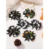 El juego de accesorios para el cabello para niños más vendido en Europa y América, pinza para el cabello de lazo de cinta acanalada de Halloween, horquilla para el cabello para niños 638