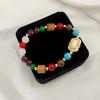 Venta Directa de Fábrica Pulsera de Rudraksha Nepalí Hueso de Vaca Cera de Abeja Cuerno de Sauce Marino Semilla de Bodhi de Cinco Pétalos Pulsera Budista