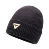 Nuevo sombrero de lana grueso con forro polar para hombre de otoño e invierno, sombrero de punto simple para mujer, sombrero de punto simple, cálido para invierno para hombre, venta al por mayor, combina con todo