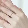 Anillo Versátil Superpuesto Estilo Básico Simple Extremadamente Fino Estilo Ins Anillo Liso Anillo para Dedo Pequeño Chapado en Plata de Ley S925 Oro de 18k