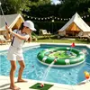 Alvo Inflável Transfronteiriço para Lançamento de Água, Suporte para Jogo de Futebol e Rugby Inflável Flutuante para Piscina, Alvo Pegajoso Personalizável para Brincadeiras Aquáticas