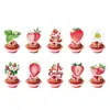 Set de Decoración para Fiesta de Cumpleaños Feliz con Temática de Fresas Banderín de Cumpleaños Topper para Pastel Decoraciones en Espiral para Fiesta