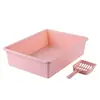 Bandeja de Arena Rectangular Semi-Cerrada para Gatos, Inodoro para Gatos, Viene con Pala para Arena de Gato, Suministros de Limpieza para Mascotas, Anti-Olor, Anti-Arena, Fácil de Limpiar