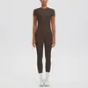 Novo conjunto de yoga sem costura transfronteiriço com mangas curtas, calças de corrida justas de cintura alta, conjunto de yoga casual para esportes ao ar livre para mulheres