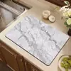 Tapete Drenante de Tierra de Diatomeas con Rayas de Mármol para Cocina, Tapete Absorbente de Agua de Secado Rápido, Posavasos Aislante de Calor para Barra de Cocina, Manteles Individuales para Restaurante
