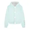 Sudadera con Capucha y Cremallera para Mujer, Estilo Retro a Rayas y Bloques de Color, Botones Grandes, Estampado de Estrellas, Otoño, Holgada, tipo Cárdigan