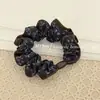 Scrunchie de Tecido Floral Pequeno Versátil Retro Coreano Elástico para Coque Elegante Corda para Rabo de Cavalo Elástico