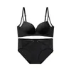 Ropa interior sin costuras tipo "Pure Desire" amigable con la piel para senos pequeños, Realce, Control lateral del busto, Anticaída, Transpirable, Cómodo, Conjunto de sujetador sin varillas