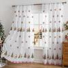 Cortinas de Santa Claus Americano Cortinas Semi-Opacas Sala de Estar de Navidad Dormitorio Estudio Balcón Ventana Saliente Spot Venta al por Mayor