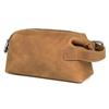 Bolsa de aseo para hombre al por mayor transfronteriza Nueva Cuero Vintage Crazy Horse Bolsa de cosméticos portátil impermeable Bolsa de almacenamiento portátil