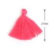 Material para Aretes de Borla Pequeña de Algodón Poliéster de 27 mm DIY Hecho a Mano Pendiente Colgante Accesorios de Decoración