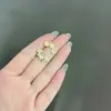 Pendientes de Flor de Diamante Coloridos, Suaves, Dulces y Frescos para Verano, Pendientes de Diseño de Nicho Versátiles para el Viaje Diario