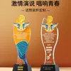 Micrófono de Danza Musical Trofeo de Cristal Ballet de Baile Discurso del Anfitrión Premios de Competición de Piano