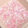 10g Perlas Redondas Mixtas Acrílicas, Perlas de Flor de Lazo, Pulsera DIY Hecha a Mano, Collar, Materiales para Accesorios de Joyería