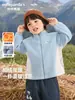 Chamarra de polar Kaka Panda para niños, ropa de invierno para niños, suéter de polar para niñas, ropa de otoño/invierno para bebés y niños pequeños, estilo moderno