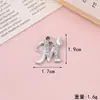 Colgantes de 26 letras del alfabeto inglés en plata incrustados con diamantes, con decoraciones de corazón y estrella, dijes de letras para pulseras, collares y pendientes