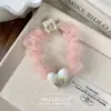 Corea del Sur Ins Súper Hada Organza Pedrería Amor Perla Anillo para el Cabello de Intestino Delgado Bolas para Cola de Caballo Alta Cuerda para el Cabello Accesorios para el Cabello para Mujeres
