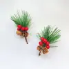 Acessórios para Mini Árvore de Natal de Agulhas de Pinheiro Decorações de Natal Decoração de Caixa de Presente Flores Galho de Flor de Agulha de Pinheiro Transfronteiriço Inserções