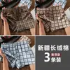 Ropa interior de hombre a cuadros, Pantalones de flecha, Ropa interior para hombre, Holgada y cómoda, Algodón puro, Pantalones cortos para niño de talla grande, Boxer briefs, Cuatro esquinas